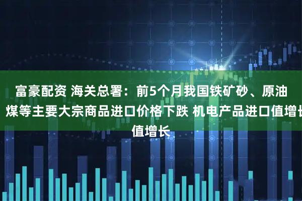 富豪配资 海关总署：前5个月我国铁矿砂、原油、煤等主要大宗商品进口价格下跌 机电产品进口值增长