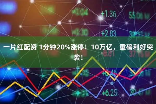 一片红配资 1分钟20%涨停！10万亿，重磅利好突袭！